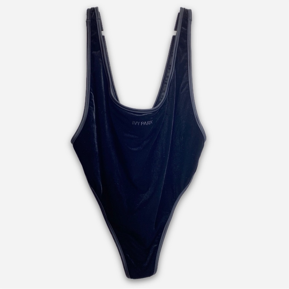 NWT Beyonce's Ivy Park × Adidas Sleeveless Velvet Bodysuit Black Noir Size 2X